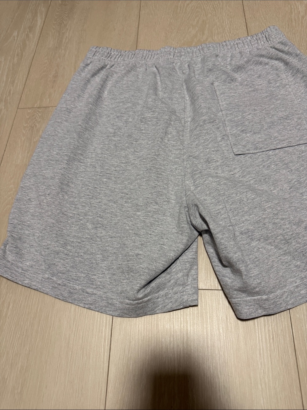 Sporty & Rich Light Gray Shorts with Green 'California' Logo - Picture 9 of 10